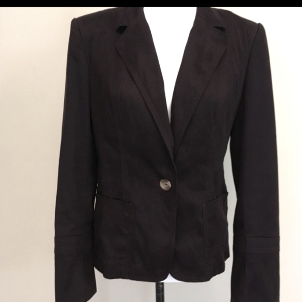 Next dark purple Faux suede blazer